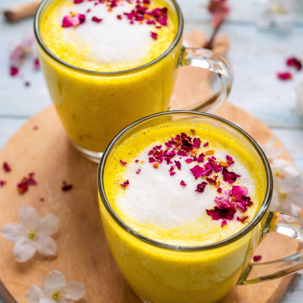 yellow matcha coffee